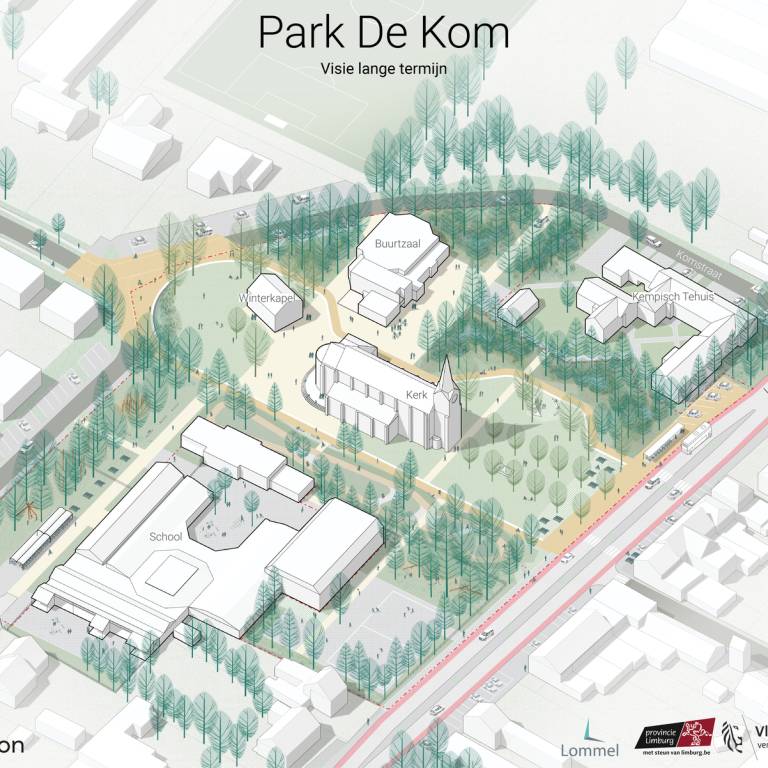 Park De Kom als ontmoetings-, sport- en ontspanningsplek in De Kolonie - Lommel